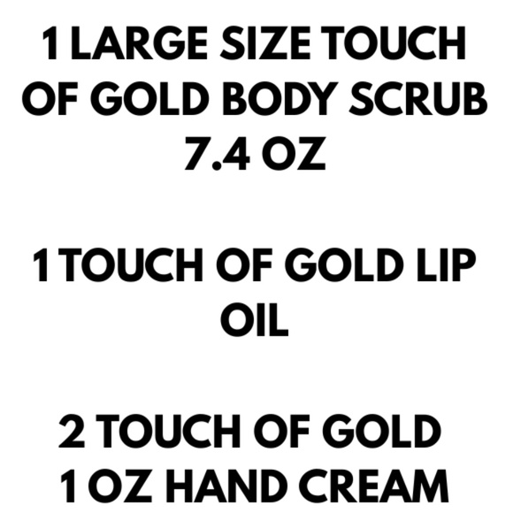 Bath & Body Works - 4 Touch of Gold Items - Body Scrub, Lip Gloss & 2 Hand Cream - Picture 2 of 4